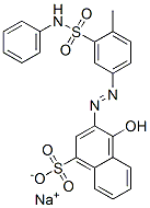 sodium 4-hydroxy-3-[[3-(phenylsulphamoyl)-p-tolyl]azo]naphthalenesulphonate结构式