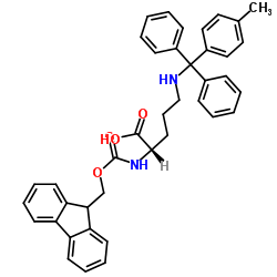 Fmoc-N'-甲基三苯甲基-L-鸟氨酸结构式