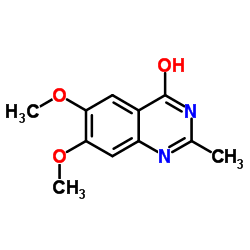 6,7-二甲氧基-2-甲基-4-羟基喹唑啉结构式