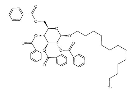12-bromododecyl-tetra-O-benzoyl-β-D-glucopyranoside Structure