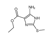 (9ci)-5-氨基-2-(甲基硫代)-1H-咪唑-4-羧酸乙酯结构式