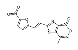 [(Z)-1-[4-methyl-2-[(E)-2-(5-nitrofuran-2-yl)ethenyl]-1,3-thiazol-5-yl]ethylideneamino] acetate结构式