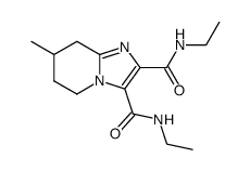 7-methyl-5,6,7,8-tetrahydro-imidazo[1,2-a]pyridine-2,3-dicarboxylic acid bis-ethylamide结构式