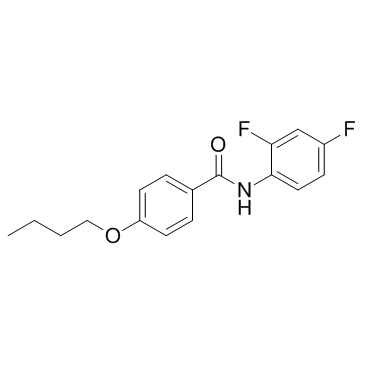 4-丁氧基-N-(2,4-二氟苯基)苯甲酰胺结构式