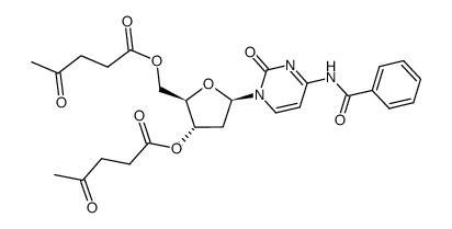 N-benzoyl-3',5'-di-O-levulinyl-2'-deoxycytidine Structure
