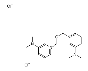 1-[[3-(dimethylamino)pyridin-1-ium-1-yl]methoxymethyl]-N,N-dimethylpyridin-1-ium-3-amine,dichloride结构式