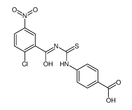 4-[[[(2-CHLORO-5-NITROBENZOYL)AMINO]THIOXOMETHYL]AMINO]-BENZOIC ACID Structure