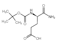 N-叔丁氧羰基-D-异谷氨酰胺结构式