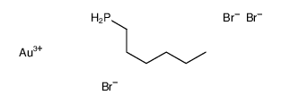 gold(3+),hexylphosphane,tribromide Structure