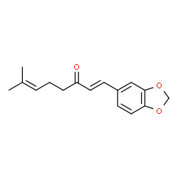 7-Methyl-1-(3,4-methylenedioxyphenyl)octa-1,6-dien-3-one结构式