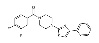 Piperazine, 1-(3,4-difluorobenzoyl)-4-(4-phenyl-2-thiazolyl)- (9CI) Structure