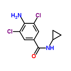 4-氨基-3,5-二氯-N-环丙基苯甲酰胺结构式