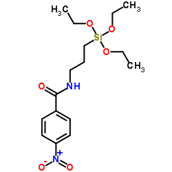 4-硝基-N-(3-三乙氧硅丙基)苯甲酰胺结构式