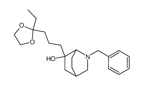 2-benzyl-6-[3-(2-ethyl-[1,3]dioxolan-2-yl)-propyl]-2-aza-bicyclo[2.2.2]octan-6-ol结构式