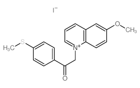 Quinolinium,6-methoxy-1-[2-[4-(methylthio)phenyl]-2-oxoethyl]-, iodide (1:1) Structure