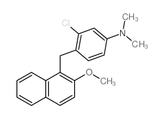 3-chloro-4-[(2-methoxynaphthalen-1-yl)methyl]-N,N-dimethyl-aniline Structure