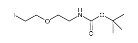 (2-(2-碘乙氧基)乙基)氨基甲酸叔丁酯结构式