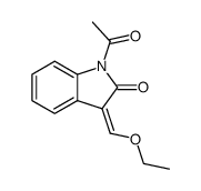 1-acetyl-3-ethoxymethylene-indolin-2-one结构式