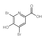 4,6-二溴-5-羟基吡啶甲酸结构式