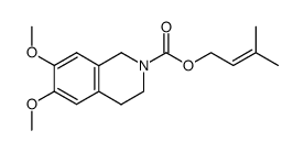 N-[(3-methyl-2-butenyl)oxycarbonyl]-6,7-dimethoxy-1,2,3,4-tetrahydroisoquinoline Structure