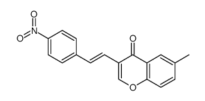 6-methyl-3-[2-(4-nitrophenyl)ethenyl]chromen-4-one结构式