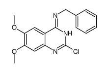 N-benzyl-2-chloro-6,7-dimethoxyquinazolin-4-amine结构式
