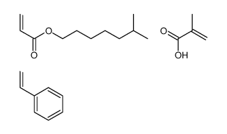 6-methylheptyl prop-2-enoate,2-methylprop-2-enoic acid,styrene结构式
