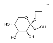 正丁基-O-β-D-吡喃果糖苷结构式
