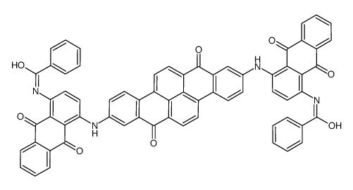 N,N'-[(7,14-dihydro-7,14-dioxodibenzo[b,def]chrysene-2,9-diyl)bis[imino(9,10-dihydro-9,10-dioxoanthracene-4,1-diyl)]]bis(benzamide)结构式