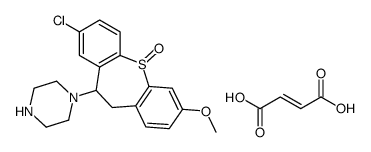 Piperazine, 1-(8-chloro-10,11-dihydro-3-methoxydibenzo(b,f)thiepin-10- yl)-, S-oxide, (Z)-2-butenedioate (1:1)结构式