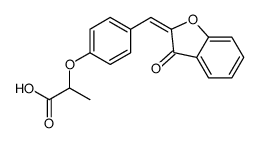 2-[4-[(E)-(3-oxo-1-benzofuran-2-ylidene)methyl]phenoxy]propanoic acid结构式