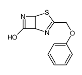3-(phenoxymethyl)-4-thia-2,6-diazabicyclo[3.2.0]hept-2-en-7-one Structure