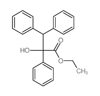 Benzenepropanoic acid, a-hydroxy-a,b-diphenyl-, ethyl ester结构式