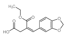(Z)-4-benzo[1,3]dioxol-5-yl-3-ethoxycarbonyl-but-3-enoic acid结构式