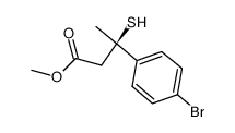 (3R)-3-mercapto-3-(4-bromophenyl) butyric acid methyl ester结构式