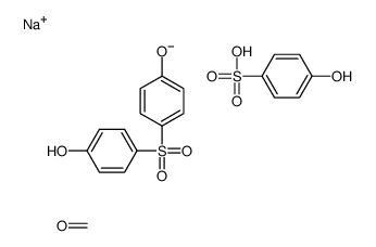 4-羟基苯磺酸与甲醛、4,4’-二羟基二苯砜的聚合物钠盐结构式