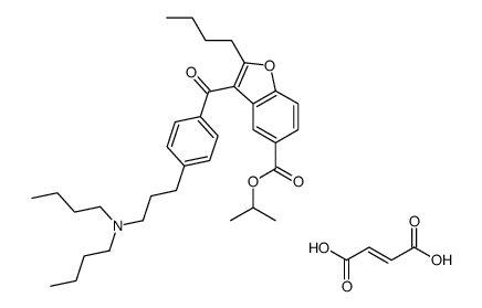 (E)-but-2-enedioic acid,propan-2-yl 2-butyl-3-[4-[3-(dibutylamino)propyl]benzoyl]-1-benzofuran-5-carboxylate Structure
