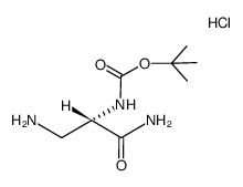 (2S)-3-amino-2-[(tert-butoxycarbonyl)amino]propionamide hydrochloride结构式