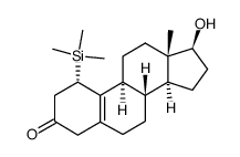 D-1α-(trimethylsilyl)-17β-hydroxyestr-5(10)-en-3-one结构式