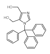 [4-(羟甲基)-1-三苯甲基-1H-咪唑-5-基]甲醇结构式