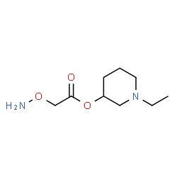 Acetic acid, (aminooxy)-, 1-ethyl-3-piperidinyl ester (9CI) Structure