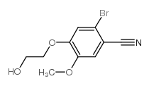 2-Bromo-4-(2-hydroxyethoxy)-5-methoxybenzonitrile Structure