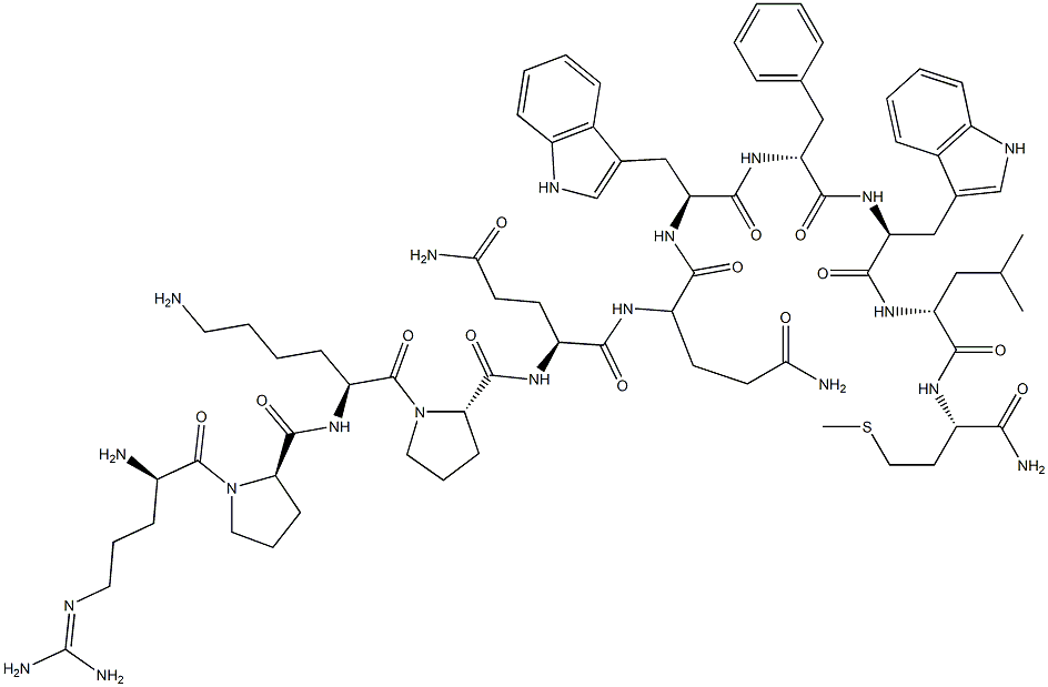 substance P, Arg(1)-Pro(2)-Trp(7,9)- structure