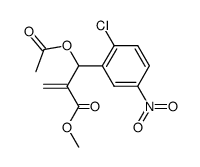 methyl 2-(acetoxy(2-chloro-5-nitrophenyl)methyl)acrylate结构式