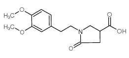 1-[2-(3,4-二甲氧基苯基)乙基]-5-氧吡咯烷-3-羧酸结构式