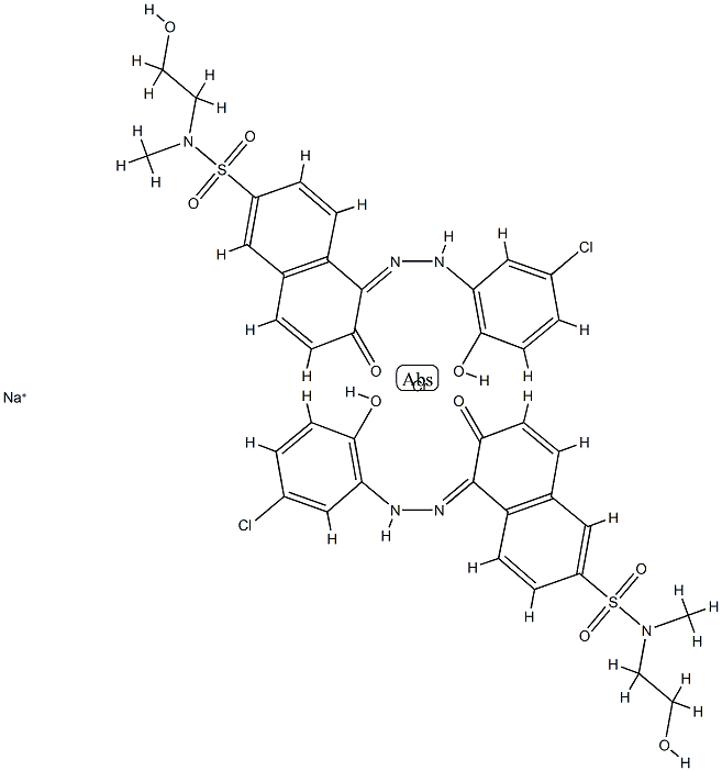 sodium bis[5-[(5-chloro-2-hydroxyphenyl)azo]-6-hydroxy-N-(2-hydroxyethyl)-N-methylnaphthalene-2-sulphonamidato(2-)]chromate(1-)结构式