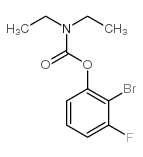 2-溴-3-氟- N,N-二乙基氨基甲酸苯酯结构式