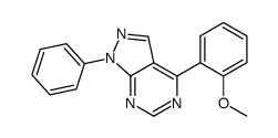 4-(2-methoxyphenyl)-1-phenylpyrazolo[3,4-d]pyrimidine Structure