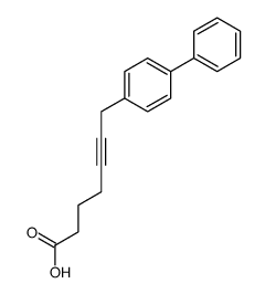7-(4-phenylphenyl)hept-5-ynoic acid结构式