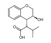 α-(trans-3-hydroxy-4-chromanyl)-β-methylbutyric acid Structure